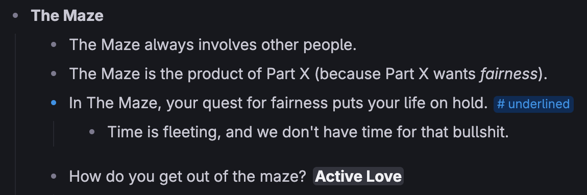 My notes on The Maze
